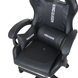 Кресло 1206 КИНГКУЕЕН цвет черный с массажем 1206-блаcк-масс / KINGQUEEN 1206-black-mass