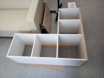 Стеллаж к столу Дека 9.06.10 Дуб Сантана светлый/Белый / Deka