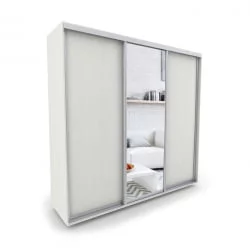 Трехстворчатый шкаф Акцент-Сим ДЗ 1800х600 Выбеленное дерево