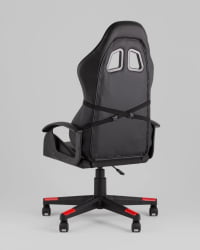 Кресло спортивное ТопЧаирс Варден черно-красный / TopChairs Warden