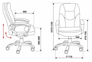 Кресло руководителя Бюрократ CХ-868Н/БЛАCК / CH-868N/BLACK