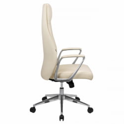 Кресло руководителя БРАБИКС ПРЕМИУМ Адепт ЕКС-752, синхромеханизм, алюминий, экокожа, бежевое / BRABIX PREMIUM Adept EX-752,