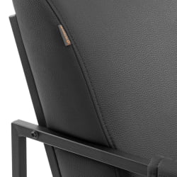 Кресло Чарли ЛУКС/Чарли Люкс экокожа , Шарп Черный, 70х80х82 см / Charli LUX/Чарли Sharp