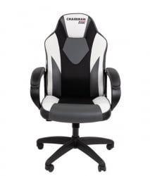 Кресло геймерское CХАИРМАН ДРАЙВ (ГАМЕ) 17 черный/серый/белый / CHAIRMAN (GAME)