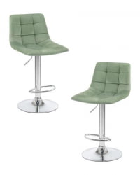 Стул барный ДОБРИН ТАИЛОР (пудрово-мятный велюр (МДЖ9-87)) 2 шт / DOBRIN TAILOR (MJ9-87))
