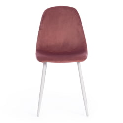 Стул БРЕЕЗЕ (мод. 4724) вельвет/металл, 44 х 53 х 87 см, Корал (коралловый) ХЛР44 / белый / BREEZE (mod. Coral HLR44