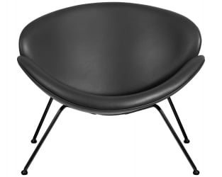 Кресло дизайнерское ДОБРИН ЕМИЛЙ (черный винил ЙП16, черное основания) / DOBRIN EMILY YP16,