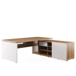 Стол рабочий на опорной креденции правый ЗИО28510731 Орех / ZIO28510731