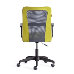 Кресло СТАФФ флок/ткань, олива/серый, 23/В-12 / STAFF 23/W-12