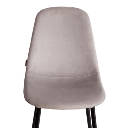 Металлический стул БРЕЕЗЕ (мод. ДЖСC-58) Велюр/металл , 44 х 53 х 86 см, Лигхт грей (светло-серый) ХЛР14 / черный / BREEZE (mod. JSC-58) Light grey HLR14