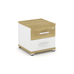 Тумба приставная с 2-мя ящиками CОНCЕПТ CН.ТУП-001 Б/В Дуб Винченцо Белый бриллиант Белый / CONCEPT CN.TUP-001 B/W