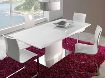 Стол обеденный ДУПЕН ДТ-01 (160) Белый / DUPEN DT-01