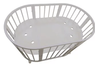 Детская кровать-манеж Меррй Хаппй Мини матовая Белая / Merry Happy Mini