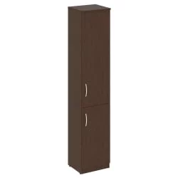 Шкаф высокий узкий правый (1 низкая дверь ЛДСП, 1 средняя дверь ЛДСП) НОВА С В.СУ-1.3 Р Венге Цаво / NOVA S R