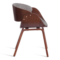 Стул ЛАНДО (мод.8036) дерево / ткань, 59х53х75 см, орех/серый, Аимкаса 28 / LANDO (mod.8036) Aimcasa