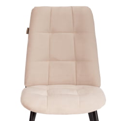 Стул обеденный Асти велюр, молочный/черный, (Порсче 2) / Asti (Porsche