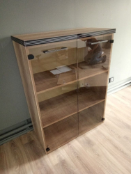 Шкаф со стеклянными дверьми и топом ТМC 85.2 (Дуб Каньон) / TMC