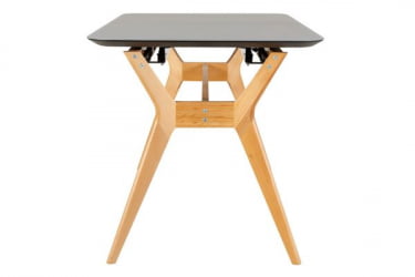 Стол раскл. Нарвик Гласс 120-150 Аутоматиc Натур/Дэрк матте гласс / Glass Automatic Natur/Dark matte glass