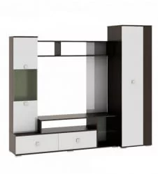 Стенка Карисма 5в Венге/белый глянец