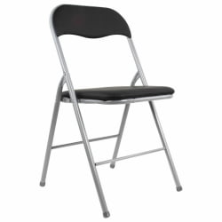 Стул складной БРАБИКС Голф CФ-007 серебристый каркас Черный / BRABIX Golf CF-007