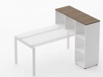 Стеллаж к столу Дека 9.08.12 Дуб Верцаска/Белый / Deka