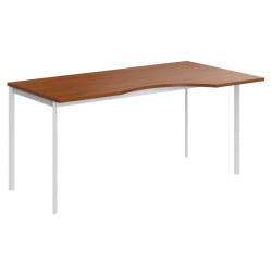 Стол эргономичный ИМАГО-С CА-1С(Л/Р) орех французский белый полуматовый / IMAGO-S CA-1S(L/R)