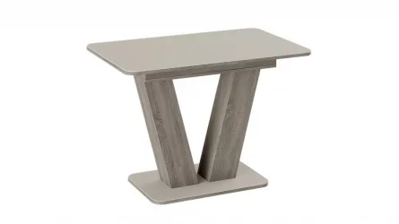 Стеклянный стол Чинзано тип 1 Дуб сонома трюфель/стекло бежевое матовое