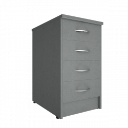 Тумба приставная (с замком) Рива А.ТП-4.1Ф-С Серый / Riva А.ТП-4.1F-S