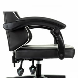 Кресло компьютерное БРАБИКС Шоотер ГМ-123, 2 подушки, экокожа, черное/белое / BRABIX Shooter GM-123,