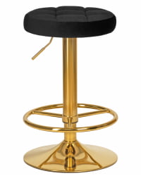 Табурет ДОБРИН БРУНО ГОЛД (черный велюр (МДЖ9-101)) / DOBRIN BRUNO GOLD (MJ9-101))