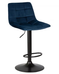 Стул барный ДОБРИН ТАИЛОР БЛАCК (синий велюр (MJ9-117)) 2 шт / DOBRIN TAILOR BLACK