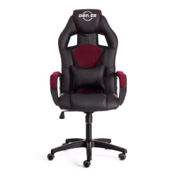 Кресло ДРИВЕР (22) кож/зам/ткань, черный/бордо, 36-6/ТВ-13 / DRIVER 36-6/TW-13