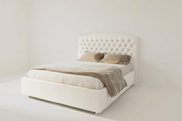 Мягкая интерьерная кровать &куот;Берлин&куот; без основания Цвет фасада: Белый; Цвет корпуса: Белый; Материал фасада: Искусственная кожа; Размер: 800х2000 мм; Спальное место: 800х2000 мм / "Берлин"