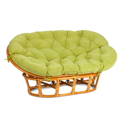 Диван МАМАСАН/МАМАСАН 23/02 В /с подушкой/ подушка 182х119 см, 169х102х80 см, Пекан (орех), флок, олива, 23 / MAMASAN/МАМАСАН W Pecan