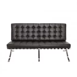 Диван экокожа Еверпроф Барселона - 2 экокожа Черный / Everprof Barcelona