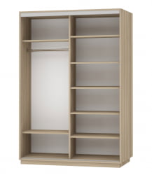 Шкаф-купе со стеклом Экспресс Дуо 1600х2200х Лондон/Дуб сонома / 1600х2200h