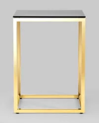 Журнальный стол ТАУН 40кс40 Золото (стекло смоке) / 40x40 smoke)