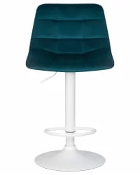 Барный стул ДОБРИН ТАИЛОР ВХИТЕ Морской волны велюр МДЖ9-99 / DOBRIN TAILOR WHITE MJ9-99