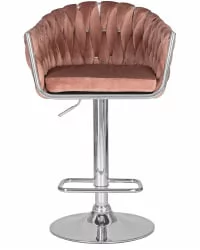 Стул барный ДОБРИН МАРCЕЛ Пудрово-розовый велюр МДЖ9-32 / DOBRIN MARCEL MJ9-32