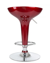 Стул барный ДОБРИН БОМБА (бордовый металлик) 2 шт / DOBRIN BOMBA