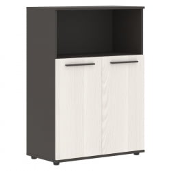 Шкаф с глухими малыми дверьми ЕДИС ЕМCС 85.3 Ясень Траун Мокко Мокко / EDIS EMCS