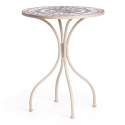 Стол для дачи Сеcрет де Маисон РОМЕО (мод. ПЛ08-7451РВ) металл, 60*72см, белый/плитка калейдоскоп / Secret de Maison ROMEO (mod. PL08-7451RV)