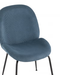 Стул Беетле велюр Голубой / Beetle