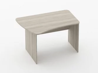 Стол прямой под встроенную тумбу Глассй 1.101.12Л Дуб сантана светлый / Glassy