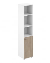 Шкаф высокий полуоткрытый правый Сигма SG.832.WH.OD.R Белый Дуб темный / Sigma