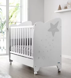 Кроватка 120кс60 Микуна Естела Вхите/Грей / 120x60 Micuna Estela White/Grey