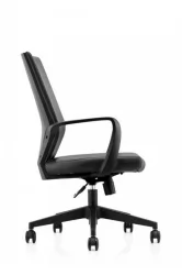 Кресло офисное СОЮЗ ЛБ Черная экокожа / LB