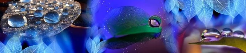 Глянцевый фартук с эффектом мерцания (КОМПОЗИТ) Листья