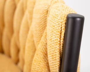 Стул барный ДОБРИН ЛЕОН Желтая ткань ЛАР 275-8 / DOBRIN LEON LAR