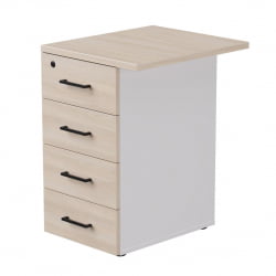 Тумба приставная с топом Еверпроф ЕВО 254Т1203 Дуб Соната Белый / Everprof EVO